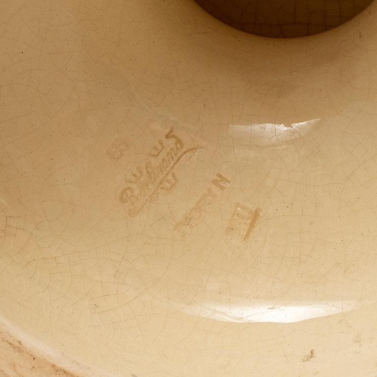 A ceramic pedestal and plant pot from Rörstrand, circa 1900.