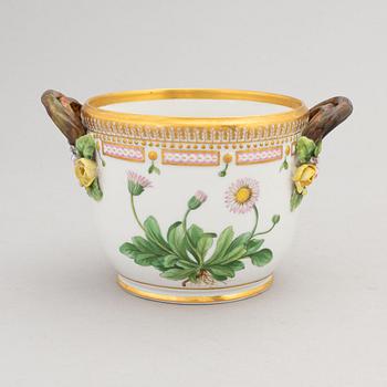 Royal Copenhagen, a 'Flora Danica' porcelain plant pot, Denmark.