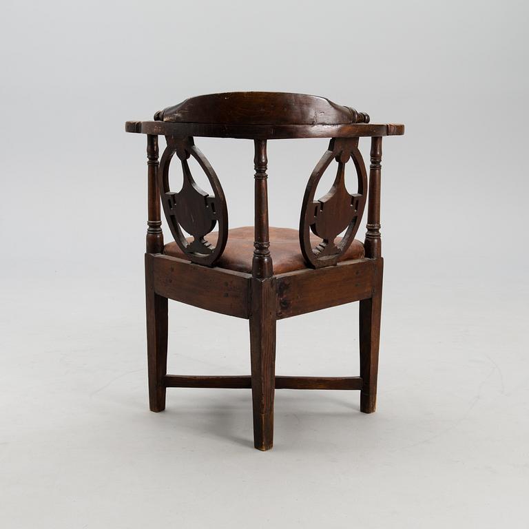 A 18th century corner chair.