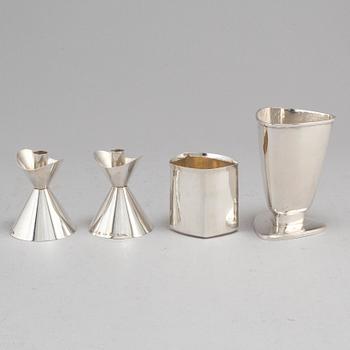 REY URBAN, 4 sterling silver items, Stockholm 1955, 1960 samt 1971.