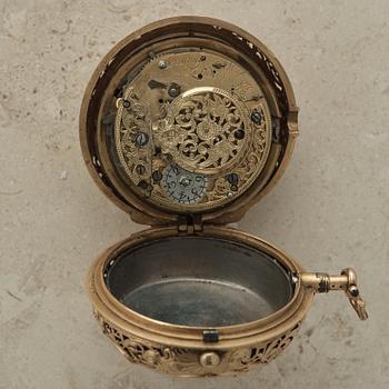 JOSUA WILSON (1688-1733), London, pocket watch, 51 mm, quarter repeating,