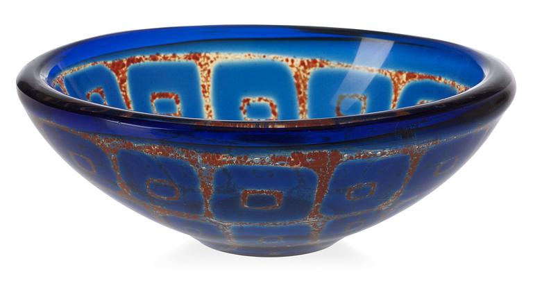 A Sven Palmqvist 'ravenna' glass bowl, Orrefors, 1964.