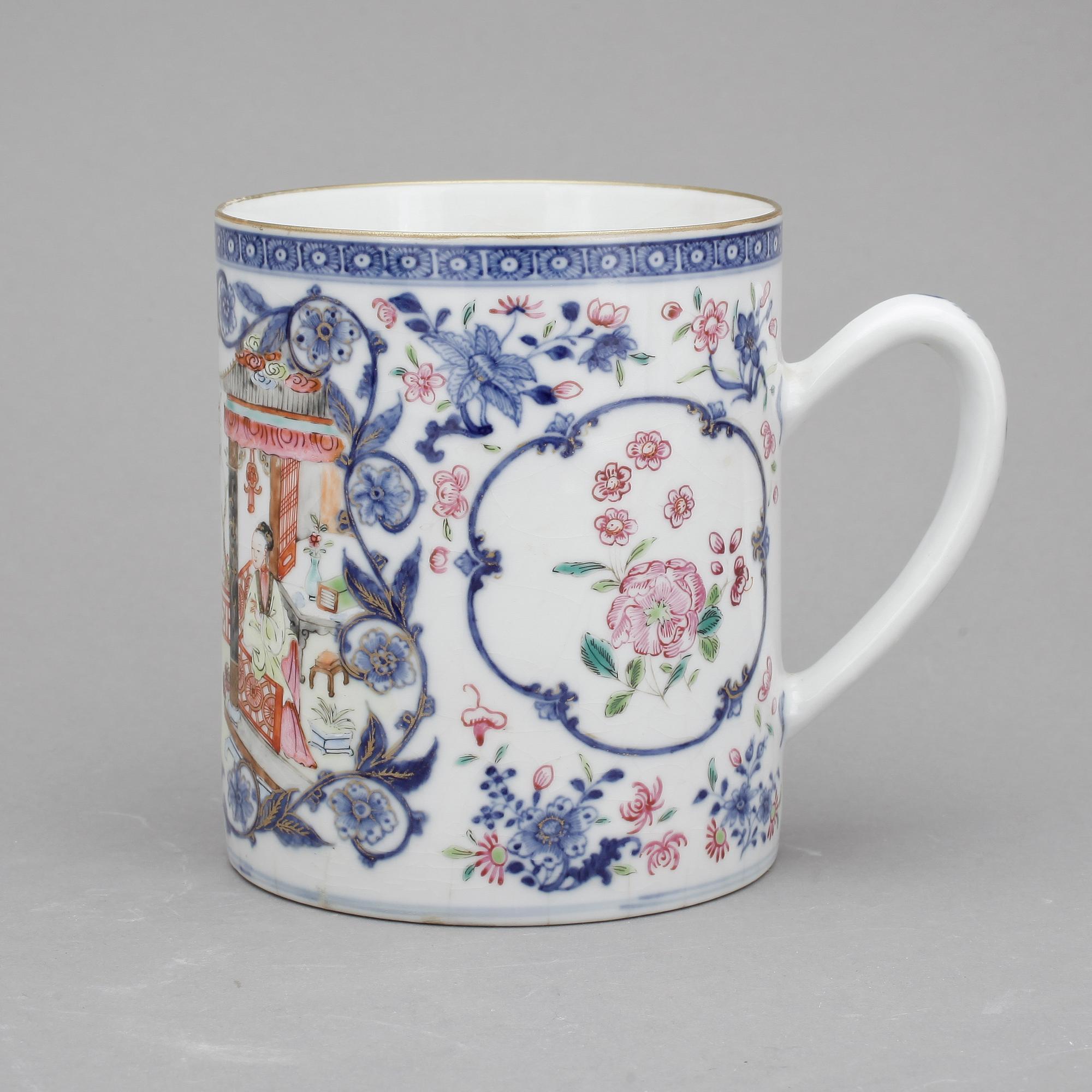 MUGG, porslin, Kina, Qianlong 1736-1795.