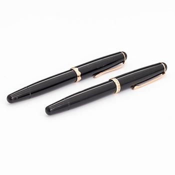 MONTBLANC, Two fountain pens "Monte rosa (42G)" and "342".