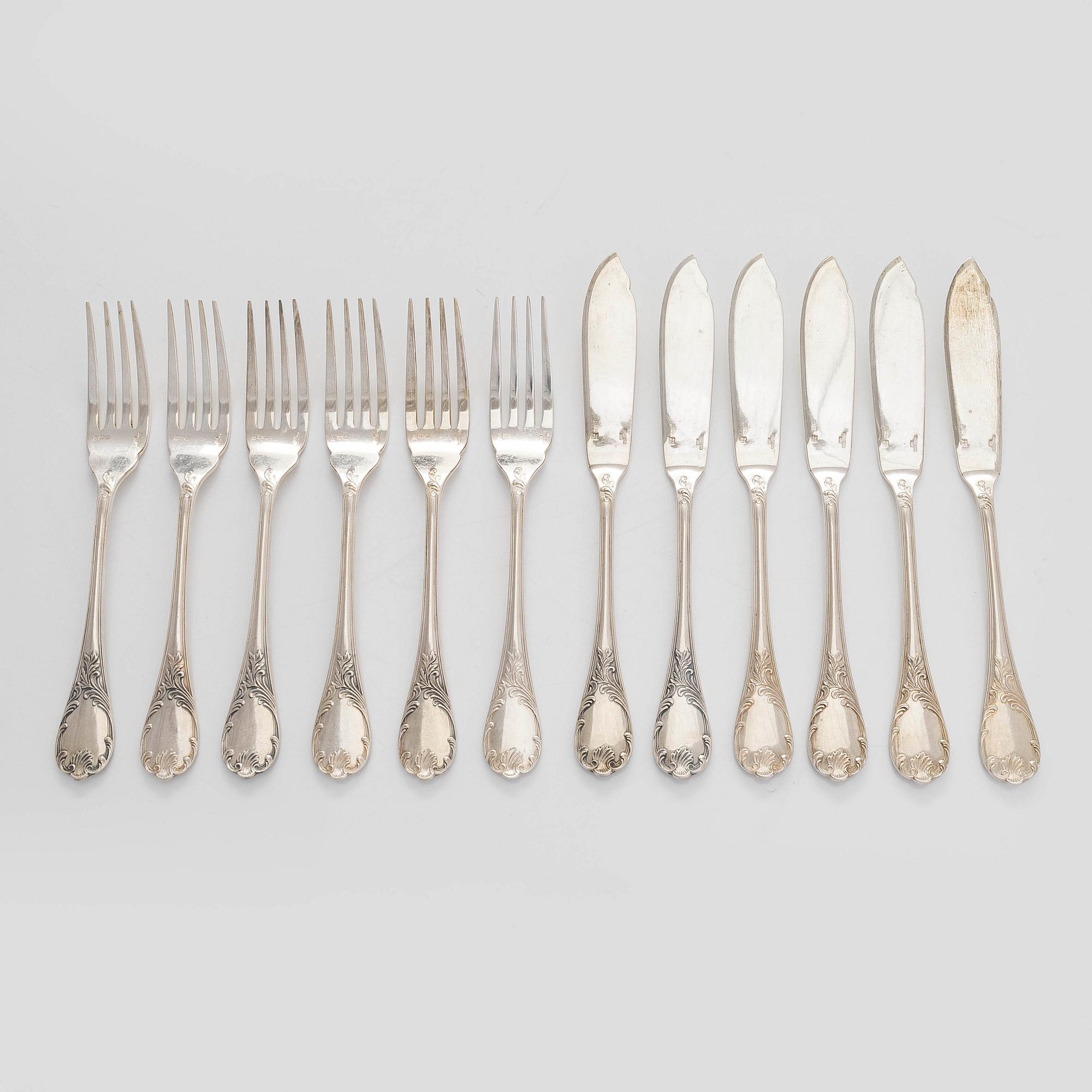 Christofle cutlery christofle france A French Silver Flatware Service, Christofle, 20th Century Classic