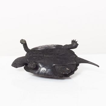 Okimono, figurin, brons, Japan, Meiji (1868-1912).