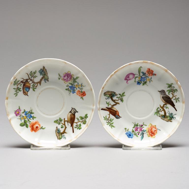 TETE A TETE, sex delar, porslin. Meissen, 1800-tal.