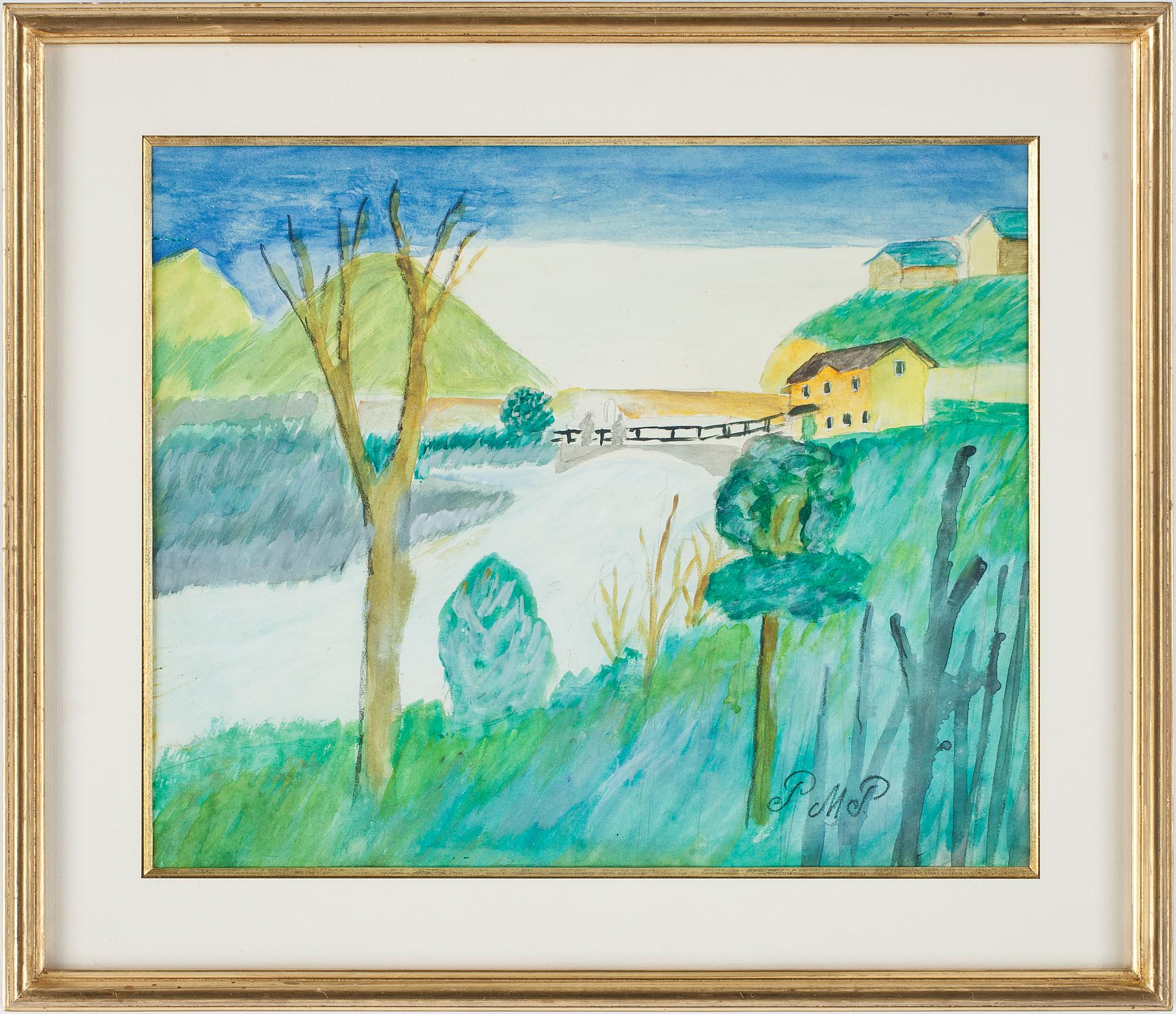 PRIMUS MORTIMER PETTERSSON, blandteknik, sign.