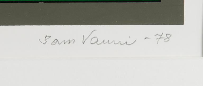 SAM VANNI, serigrafi, signerad, daterad -78 och märkt T.P.