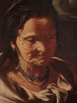 Bernhard Keilhau (Monsù Bernardo), tillskrivna, Porträtt av en kvinna & porträtt av en piprökande man.
