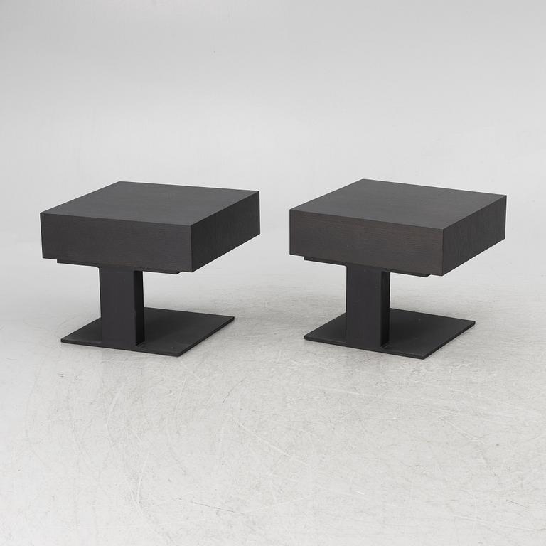 A pair of contemporary bedside tables.