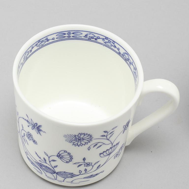 KAFFESERVISDELAR, 22 kaffekoppar varav 10 med underfat samt sockerskål, porslin, "Dresden", Stig Lindberg, Gustavsberg.