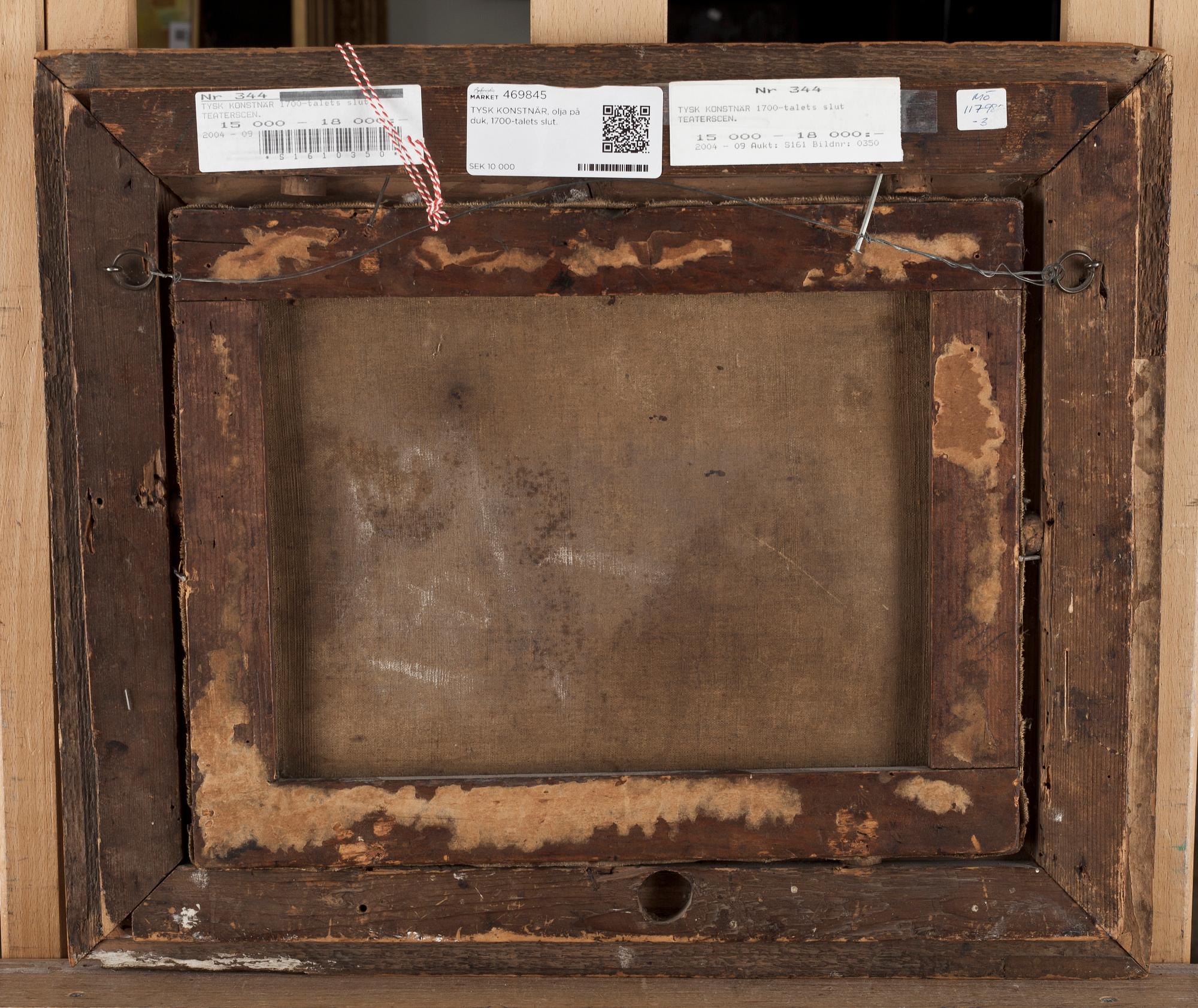 TYSK KONSTNÄR, olja på duk, 1700-talets slut.