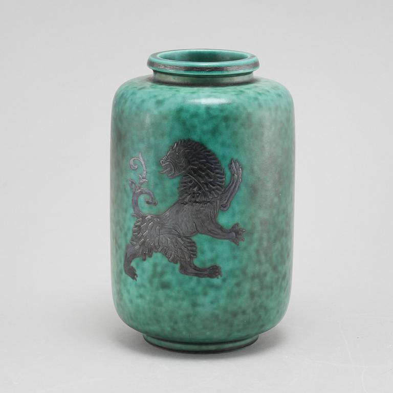 WILHELM KÅGE, "Argenta" vas, stengods, Gustavsberg, 1948.