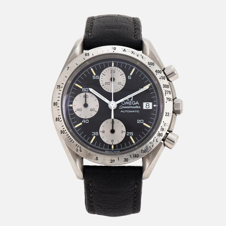 OMEGA, Speedmaster, Date, "Tachymetre", chronograph, wristwatch, 39 mm,