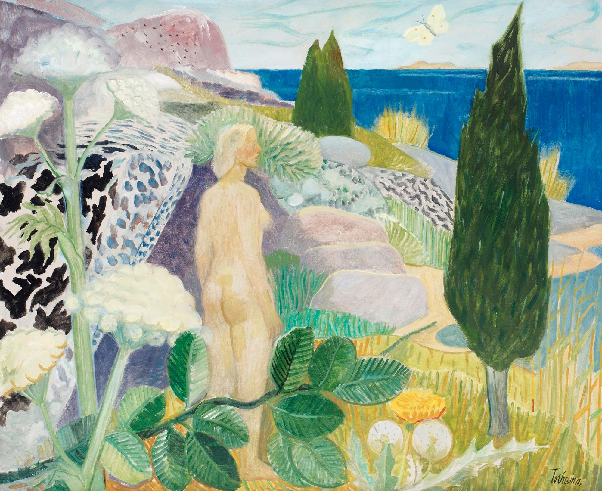 Gunnar Torhamn, Kvinna i strandlandskap.