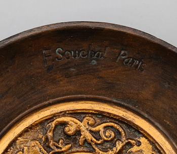 KANDELABRAR, 1 par, brons, Frankrike, 1900-tal.