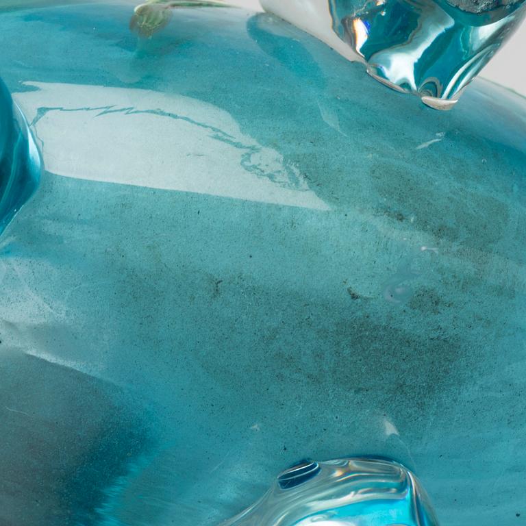 ERNEST LEVEILLÉ, a signed handpainted glass vase.