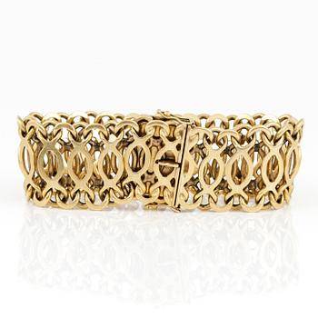 ARMBAND, 18K guld, Evert Gustafsson, Stockholm, 1975. Vikt ca 93,55 g.