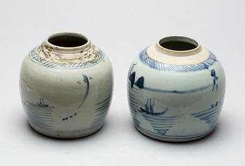 BOJANER, 2 st, porslin, Kina 1800-tal.