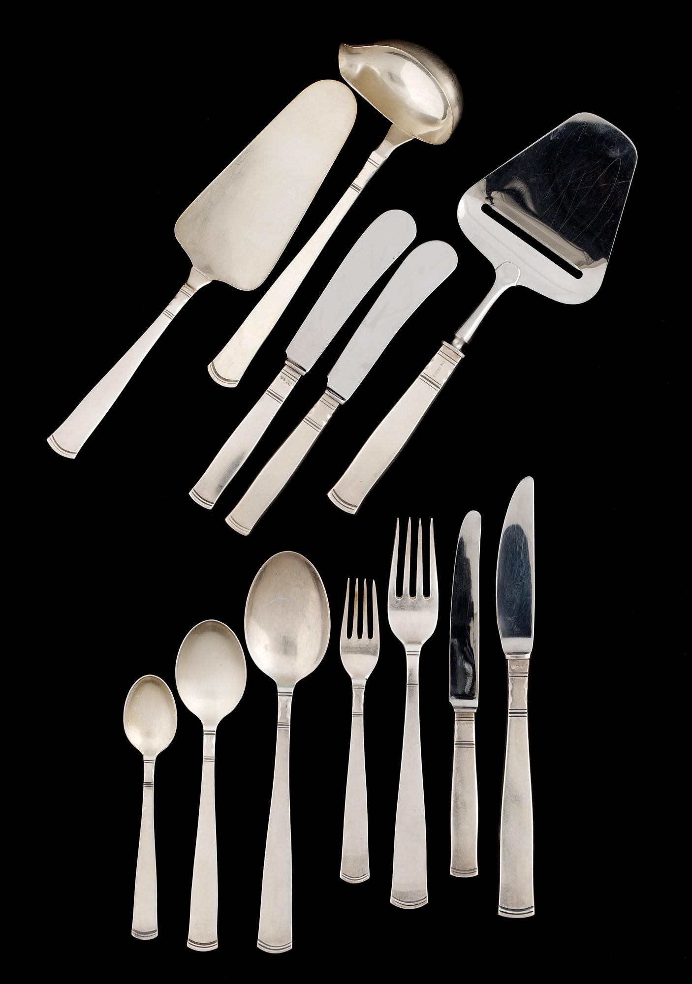 BESTICKSUPPSÄTTNING, 89 delar, silver. Rosenholm. GAB 1966-1997.