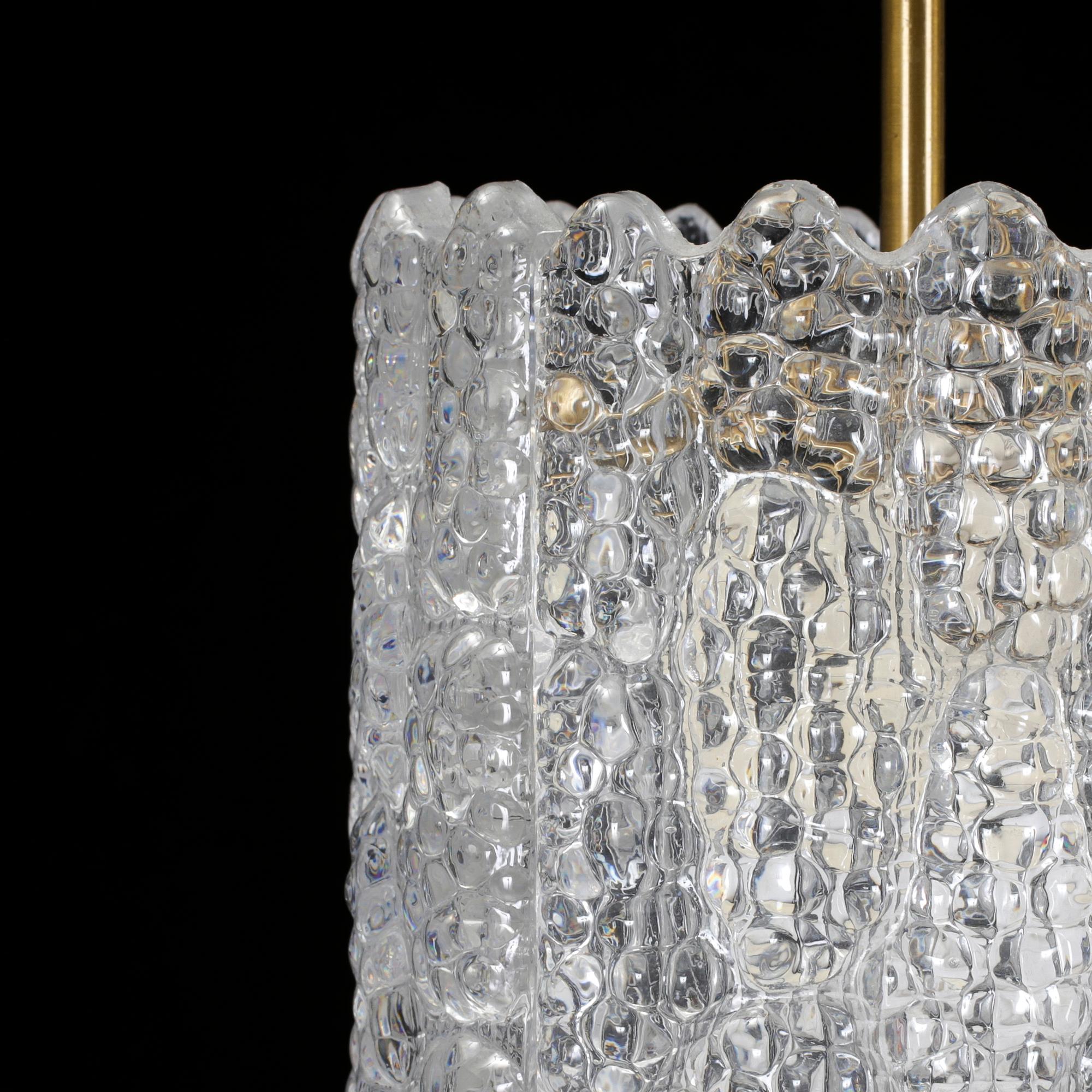 TAKLAMPA, glas och mässing, Carl Fagerlund, Orrefors.