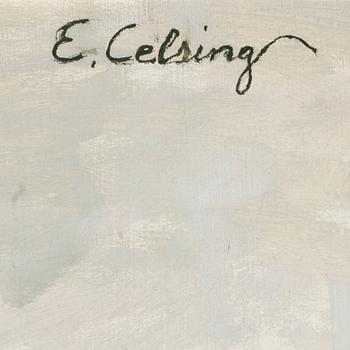 ELSA BACKLUND CELSING, olja på pannå, sign.