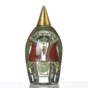 Hanne Dreutler, skulptur, glas, "Queen", numrerad 30b 5/12, Studio Åhus, 1997.
