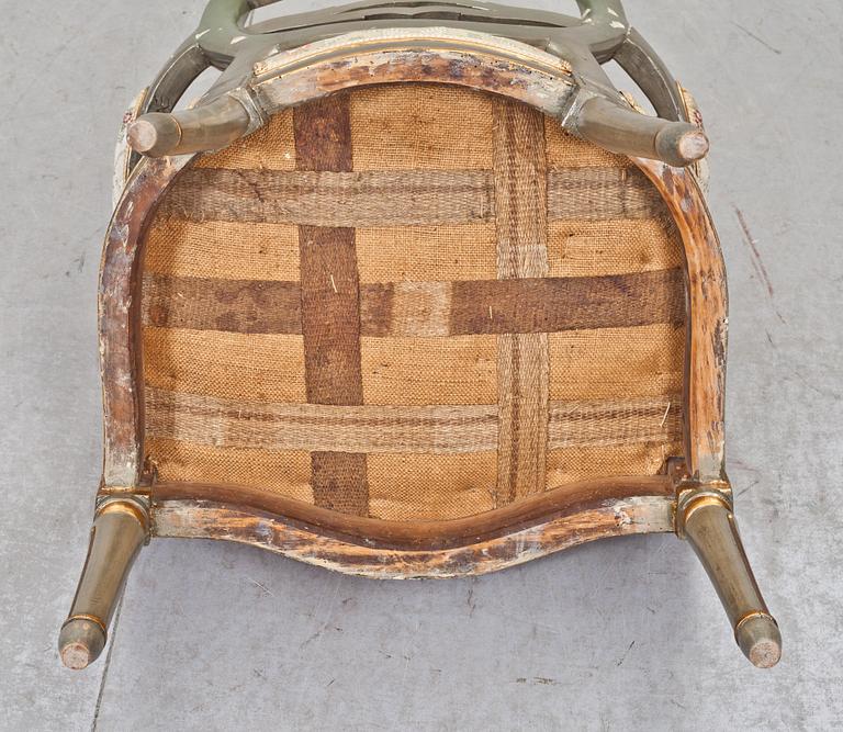 KARMSTOL, sengustaviansk, sekelskiftet 1700/1800.