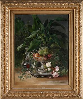 JOSEFINA HOLMLUND, olja på duk, signerad och daterad 1881.