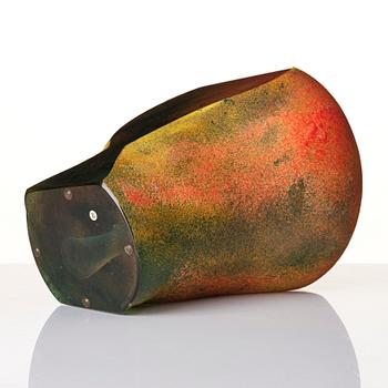 Kjell Engman, a unique sandblasted glass sculpture, Kosta Boda, Signed.