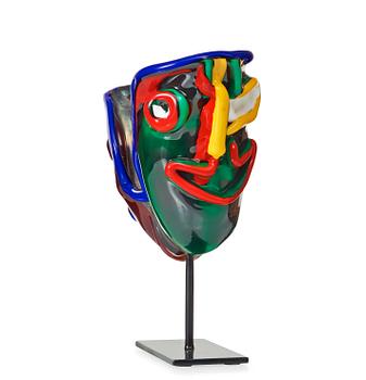 72. A Bengt Lindström 'Janus' glass sculpture, Berengo, Italy, 1980's.