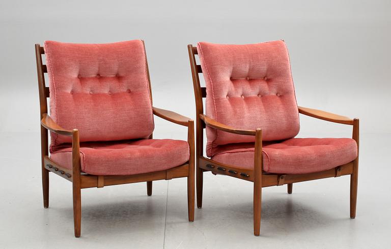 FÅTÖLJER, ett par, Ingemar Thillmark, OPE möbler, 1900-talets andra hälft.