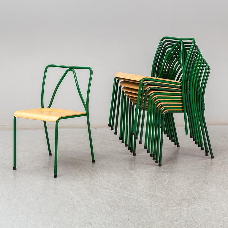 Ten Grythyttan chairs, mid 20th century.