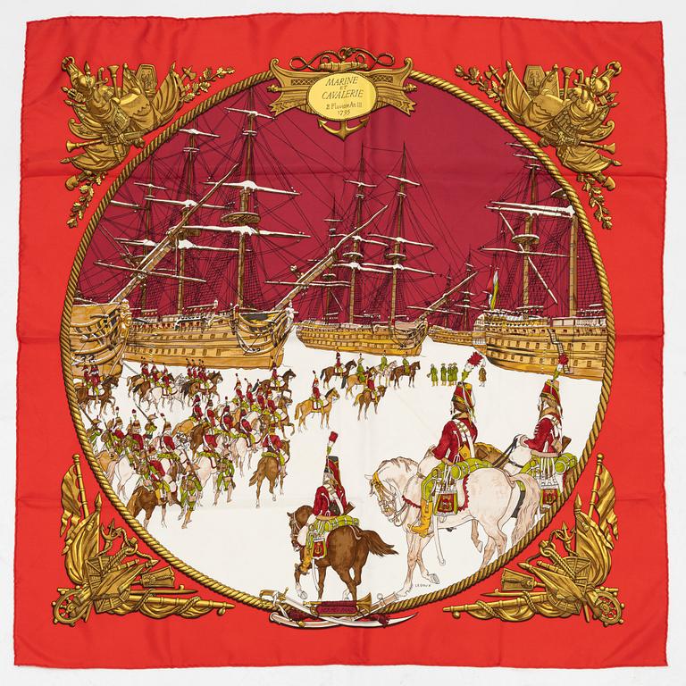 Hermès, scarf, "Marine et Cavalerie".