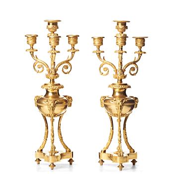 101. A pair of French Louis XVI-style four-light candelabra, second half of the 1800's.