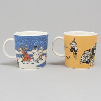 MUMINMUGGAR, 10 st, porslin, "Moomin Characters", Arabia, Finland.