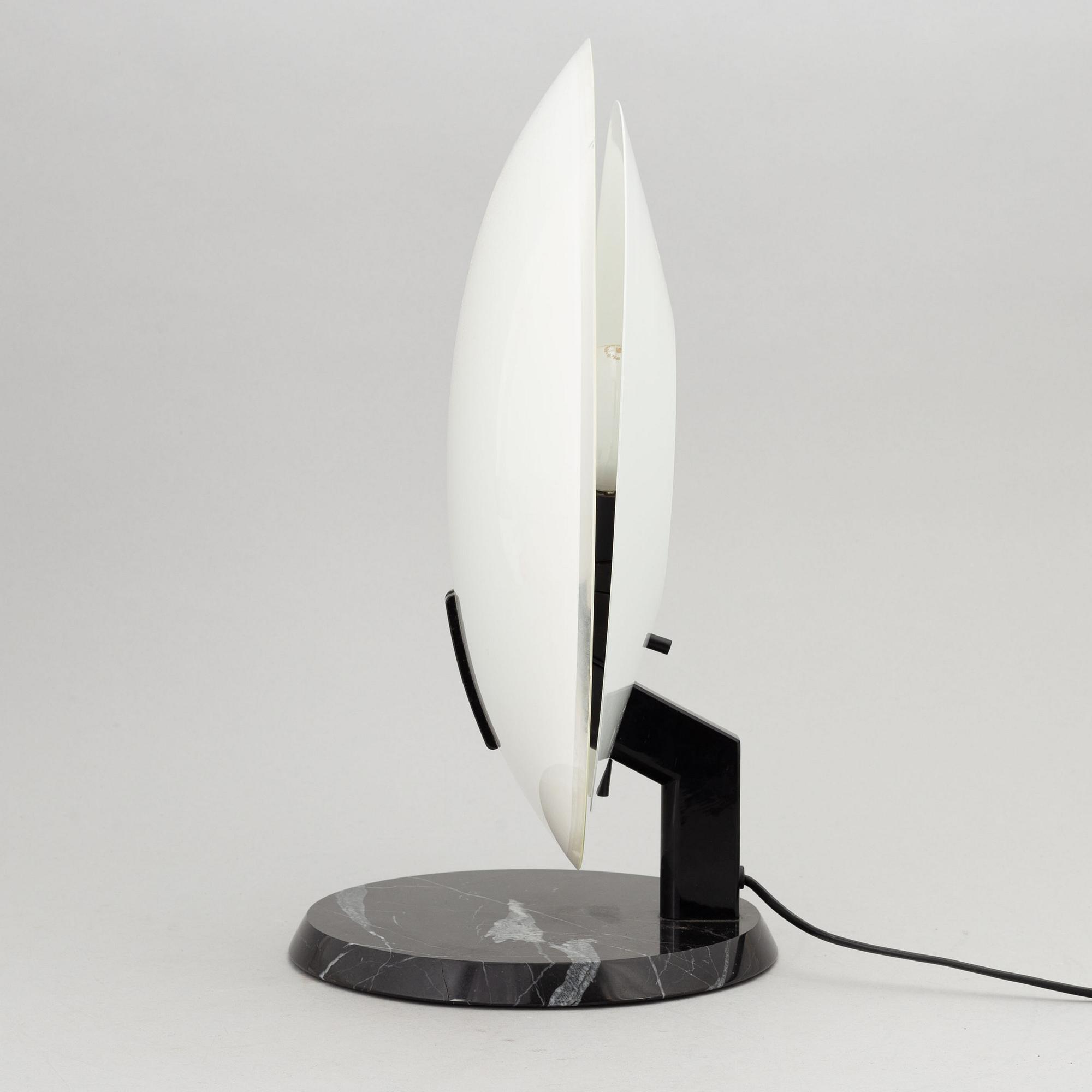 Bruno Gecchelin, a 'Perla Table Lamp' from Oluce, Italy, designed 1980.