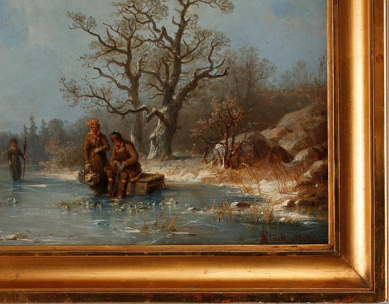 JOSEPH MAGNUS STÄCK, olja på duk. Sign o dat 1864.