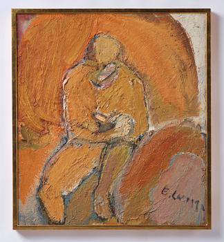 Evert Lundquist, "Sittande man" (Man seated).