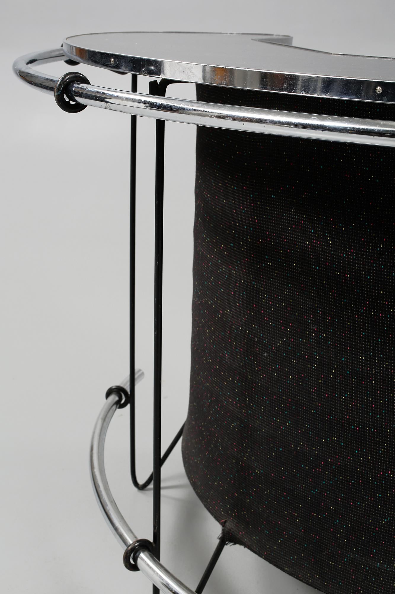 BARDISK samt BARSTOLAR, 3 st, 1950/60-tal.