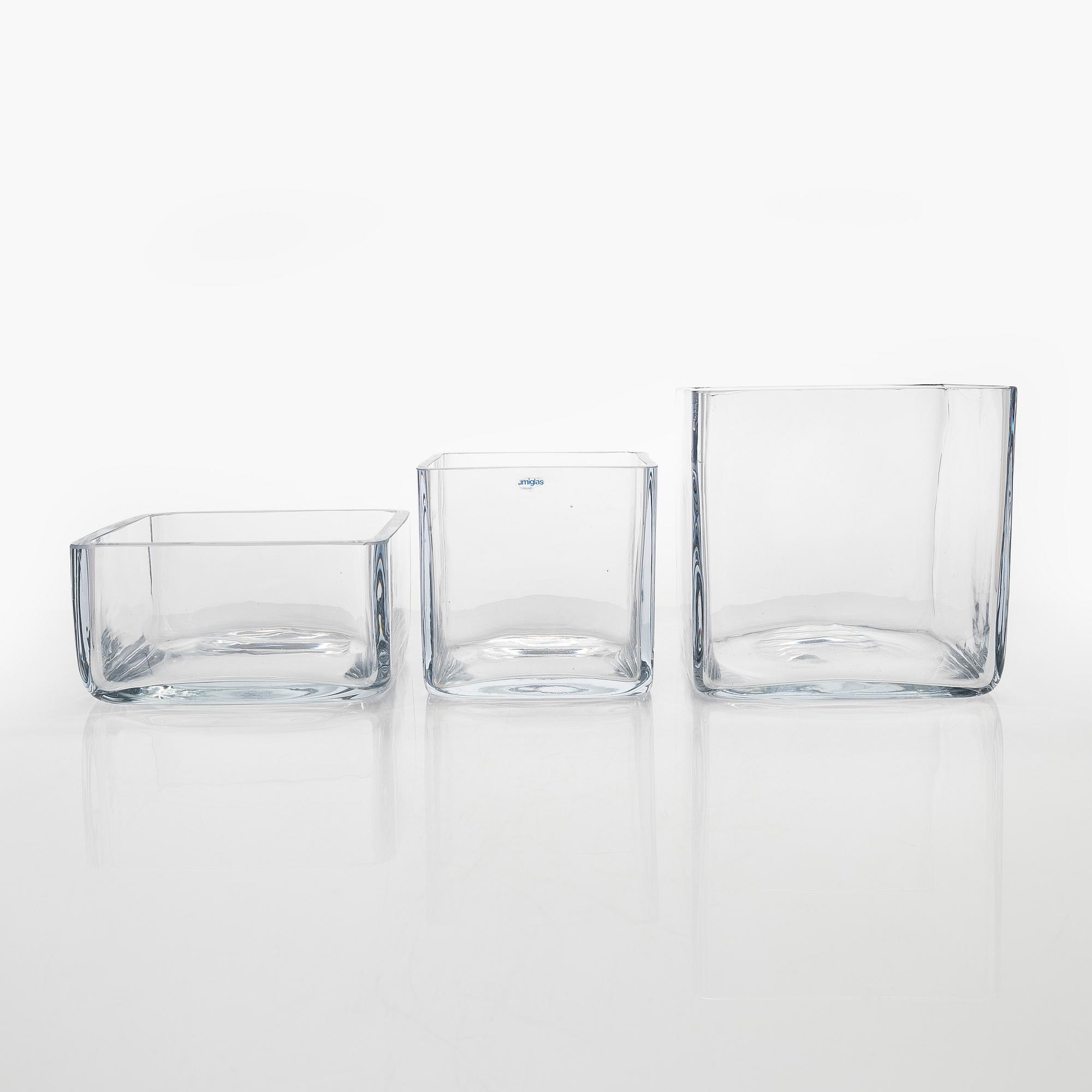 Heidi Blomstedt, a set of three "Lumi glass" vases, made to order, manufacturer Kumela.