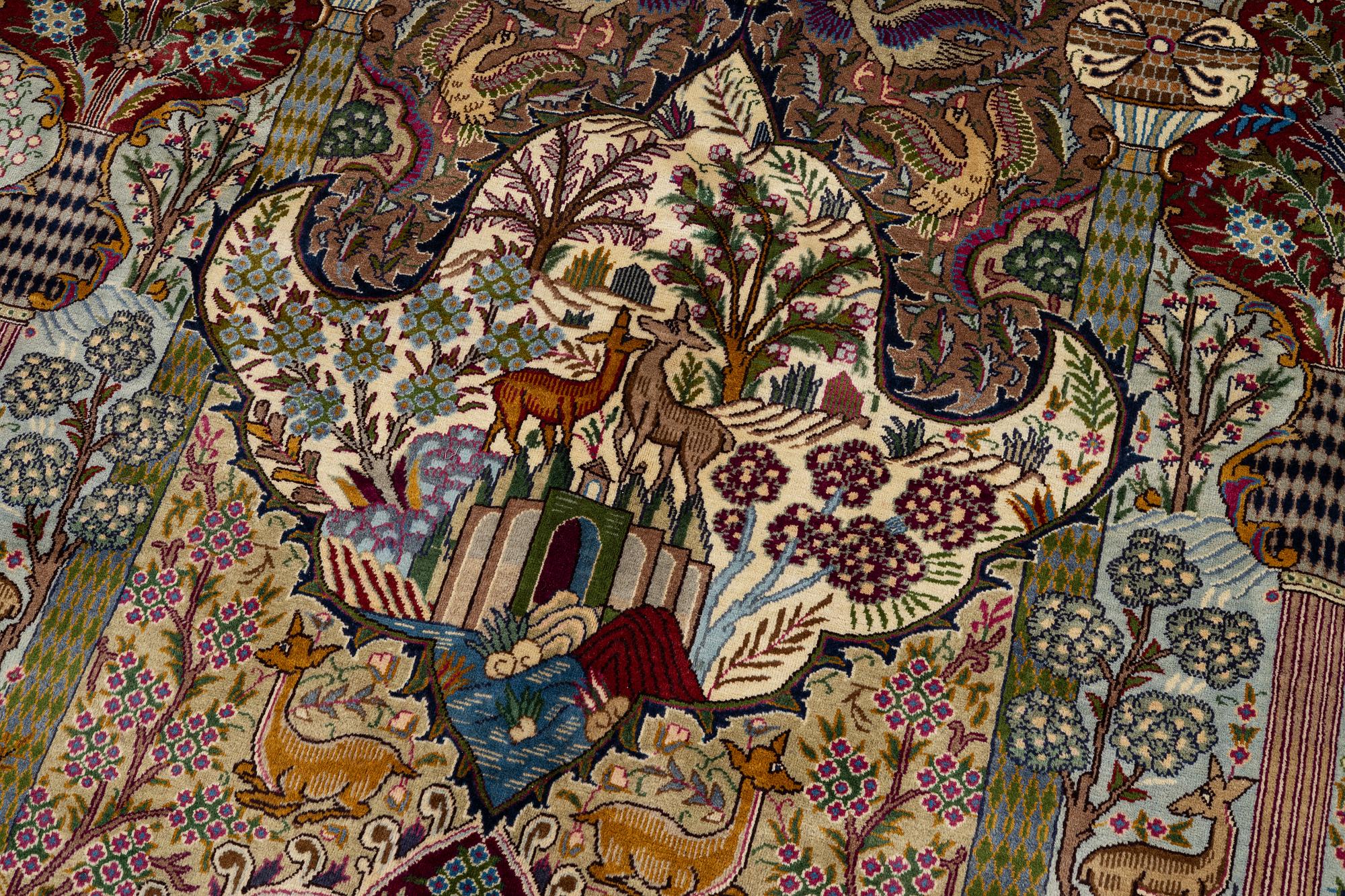 A Kashmar carpet, c. 347 x 242 cm.
