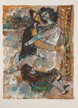 Theo Tobiasse, "The Song of Songs of King Salomon",portfolio with 12 ligographs in colous, signed 18/200.