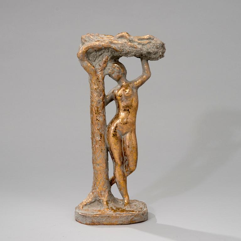 MATTI HAUPT, skulptur, förgylld terracotta, signerad.
