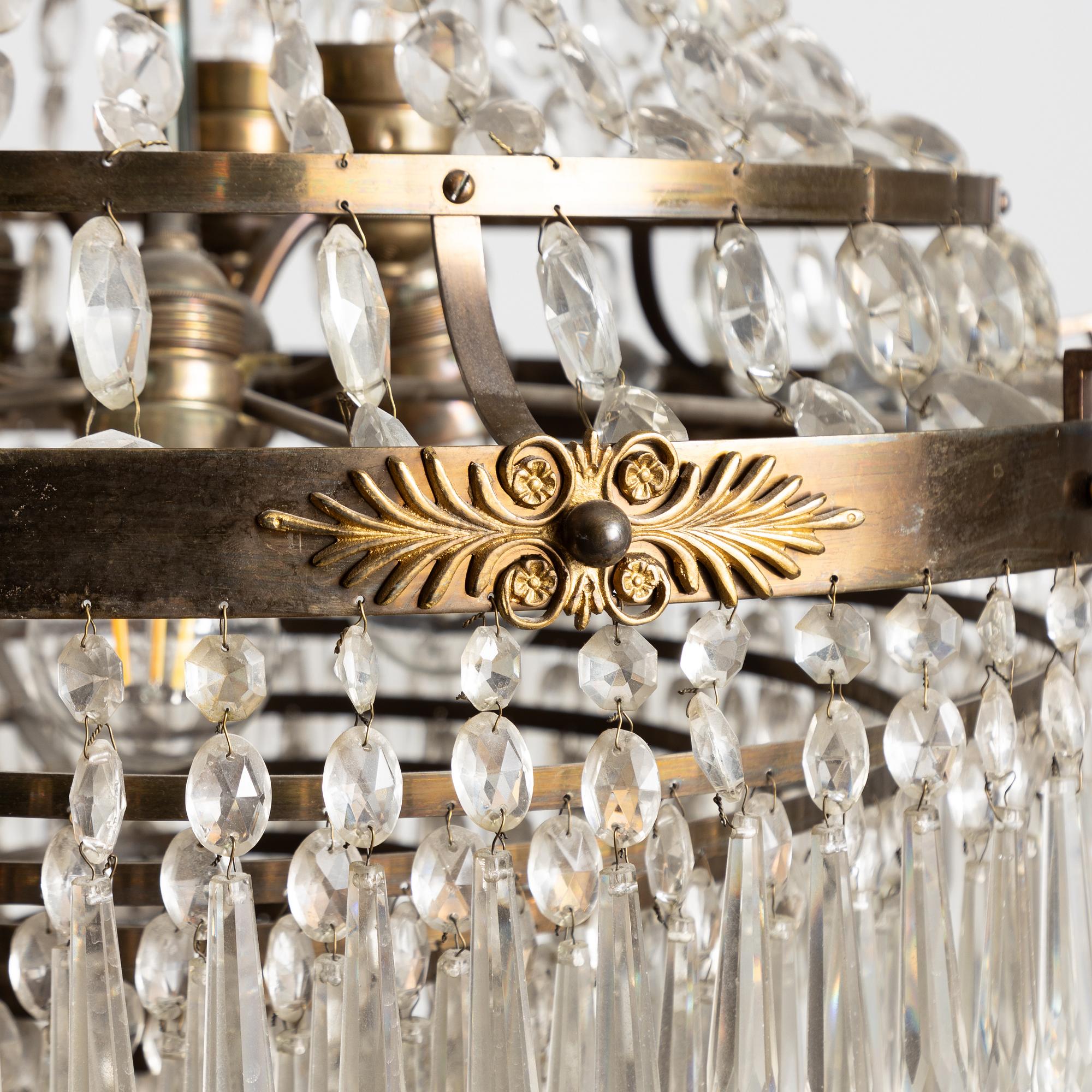 Chandelier, circa 1900, Empire style.