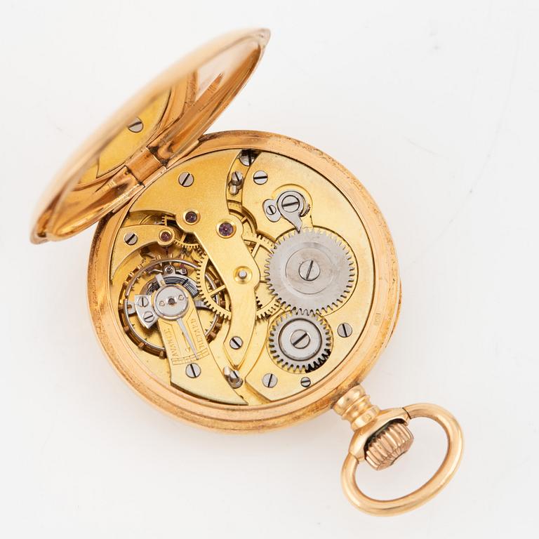 Pocket watch, 18K gold, 31 mm.