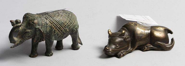 PARTI FIGURINER, 5 st, metall, sten, ben, asien.