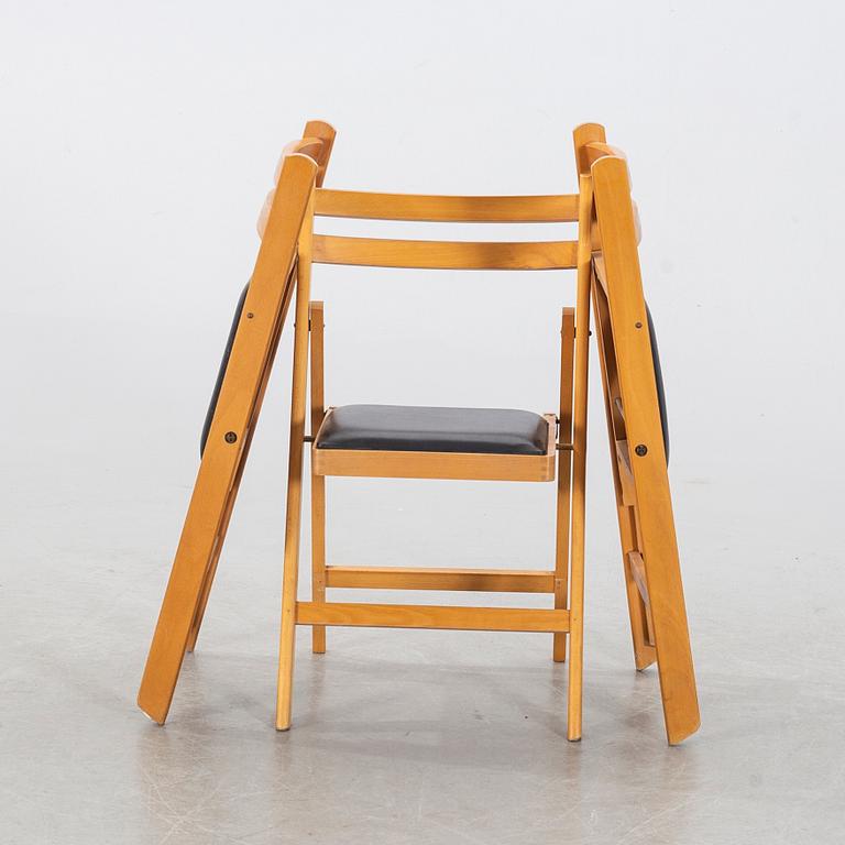 Six folding chairs second half of the 20th century.