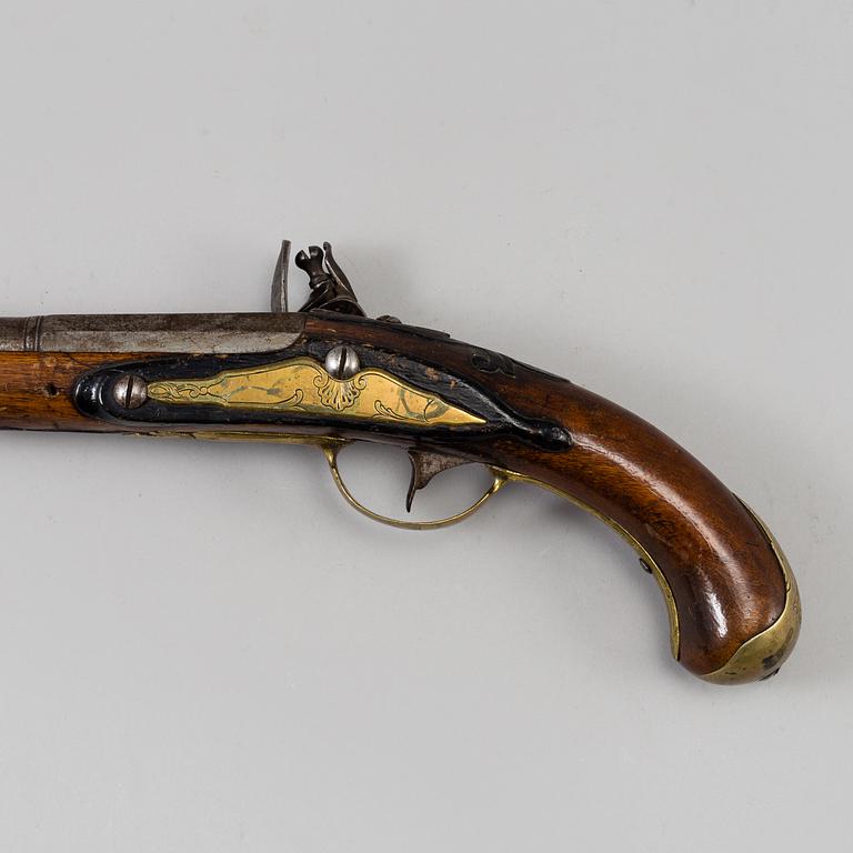 A Swedish flint-lock pistol, seconf half 18th century.